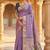 Lavender muga cotton meenakari & munia weaving pallu saree with contrast blouse