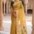 Yellow muga cotton meenakari & munia weaving pallu saree with contrast blouse