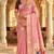 Pink muga cotton meenakari & munia weaving pallu saree with contrast blouse