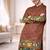 brown color patola print dola silk kurta pajama set