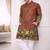 brown color patola print dola silk kurta pajama set