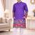 purple color patola print dola silk kurta pajama set