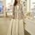 Offwhite color premium real silk wedding gown with heavy beaded embroidered jacket