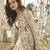 Offwhite color premium real silk wedding gown with heavy beaded embroidered jacket