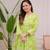green a line rayon printed kurta pant set