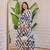 cream blue rayon printed a line kurta with pant set