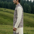 off white silk men's kurta jacket set with sequins work