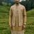 mustard silk kurta jacket set with embroidery