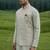 pista green silk mens jacket kurta set with thread sequins
