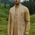 mustard silk kurta jacket set with embroidery