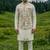 cream silk kurta jacket set with embroidery
