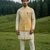 ivory silk kurta set with yellow embroidery jacket