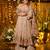 beige embroidered crunchy silk party wear sharara set