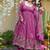 dusty rose embroidered crunchy silk party wear sharara set