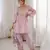 pink silk mirror work kurta pant set with designer batwa