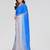 Blue greay georgette silk pading with embroidery work saree and embroidery work blouse