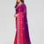 Magenta georgette silk pading with embroidery work saree and embroidery work blouse