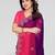 Magenta georgette silk pading with embroidery work saree and embroidery work blouse