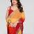 Red georgette silk pading with embroidery work saree and embroidery work blouse
