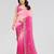 Rose pink georgette silk pading with embroidery work saree and embroidery work blouse