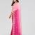 Rose pink georgette silk pading with embroidery work saree and embroidery work blouse