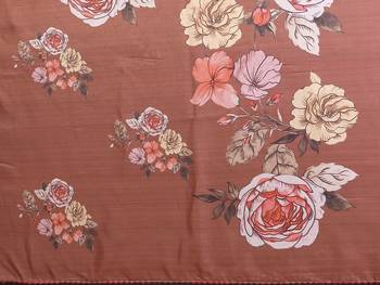 brown kalamkari digital print manipuri silk saree with arka border 5