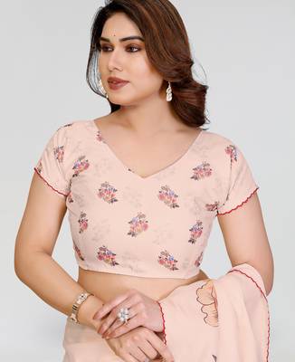 cream kalamkari digital print manipuri silk saree with arka border 4