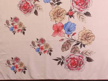 cream kalamkari digital print manipuri silk saree with arka border 5