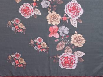 grey kalamkari digital print manipuri silk saree with arka border 5