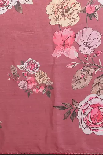 peach kalamkari digital print manipuri silk saree with arka border
