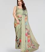 pista kalamkari digital print manipuri silk saree with arka border