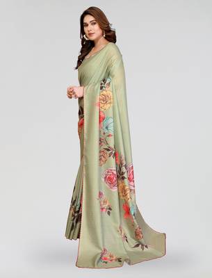 pista kalamkari digital print manipuri silk saree with arka border 2