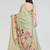Pista manipuri silk kalamkari digital print saree with arka work border