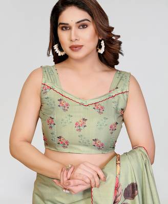 pista kalamkari digital print manipuri silk saree with arka border 4