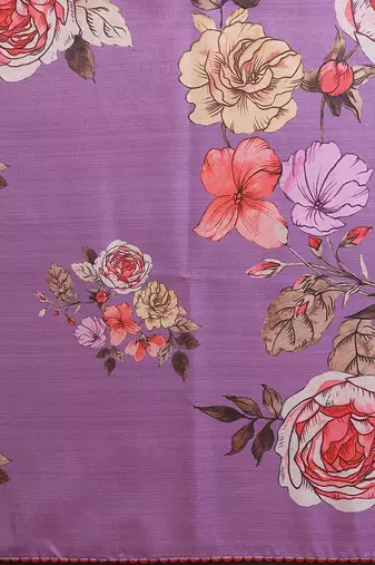 purple kalamkari digital print manipuri silk saree with arka border
