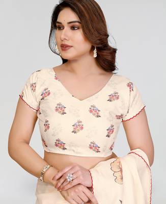 white kalamkari digital print manipuri silk saree with arka border 4