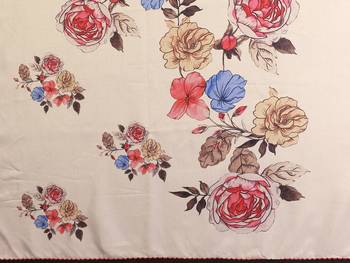 white kalamkari digital print manipuri silk saree with arka border 5