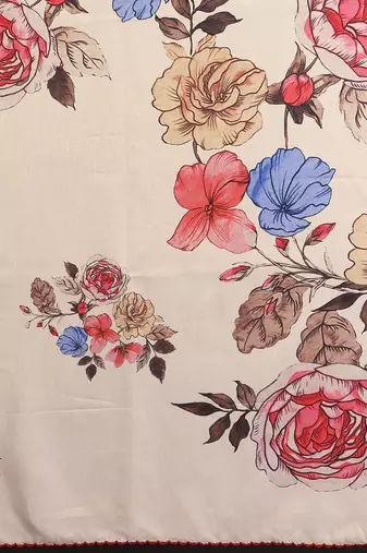 white kalamkari digital print manipuri silk saree with arka border