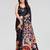 Black manipuri silk kalamkari digital print saree with mirror work border