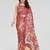 Brown manipuri silk kalamkari digital print saree with mirror work border
