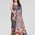 Grey manipuri silk kalamkari digital print saree with mirror work border