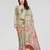 Pista manipuri silk kalamkari digital print saree with mirror work border