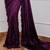 Wine Color Sequence Embrodery Work Georgette Saree