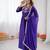 Purple Color Roman Silk Embroidery Work  Party Wear Gown