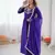 purple color roman silk embroidery work salwar kameez set