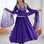 Purple Color Roman Silk Embroidery Work  Party Wear Gown