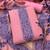 Pink muga cotton jamdani suit dress material with dupatta