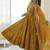 Musterd  Color Roman Silk Embroidery Work  Party Wear Gown