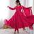 Women ethnic wear ruffle gown mal chanderi real mirror with handwork kurta set