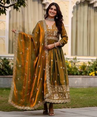 mehendi fendy satin salwar kameez with embroidery 2